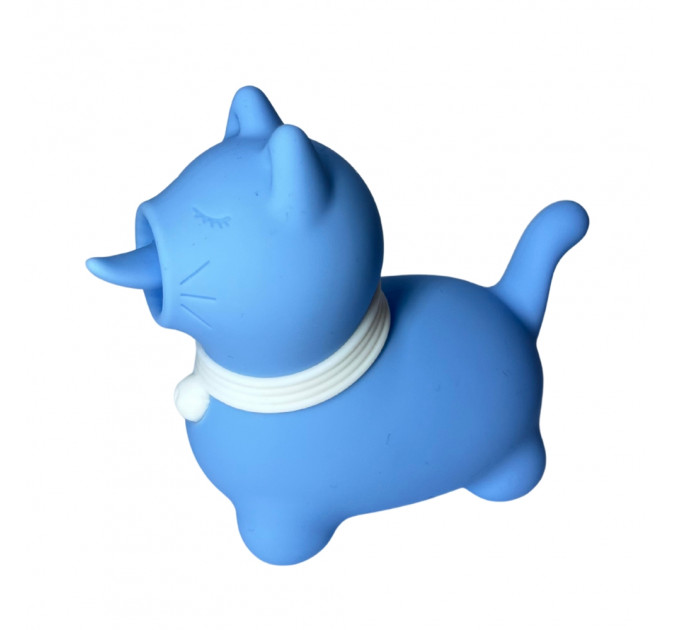 Стимулятор клітора з довгим обертовим язичком UNIVIBE Котик, 10 режимів, синій