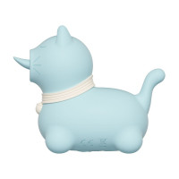 Стимулятор клітора з довгим обертовим язичком UNIVIBE Котик, 10 режимів, синій