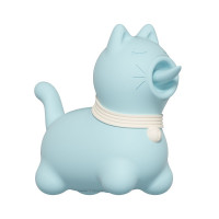 Стимулятор клітора з довгим обертовим язичком UNIVIBE Котик, 10 режимів, синій