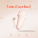 Стимулятор с пульсацией для клитора Chisa Kissen Rosebud персиковый