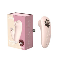 Стимулятор с пульсацией для клитора Chisa Kissen Rosebud персиковый