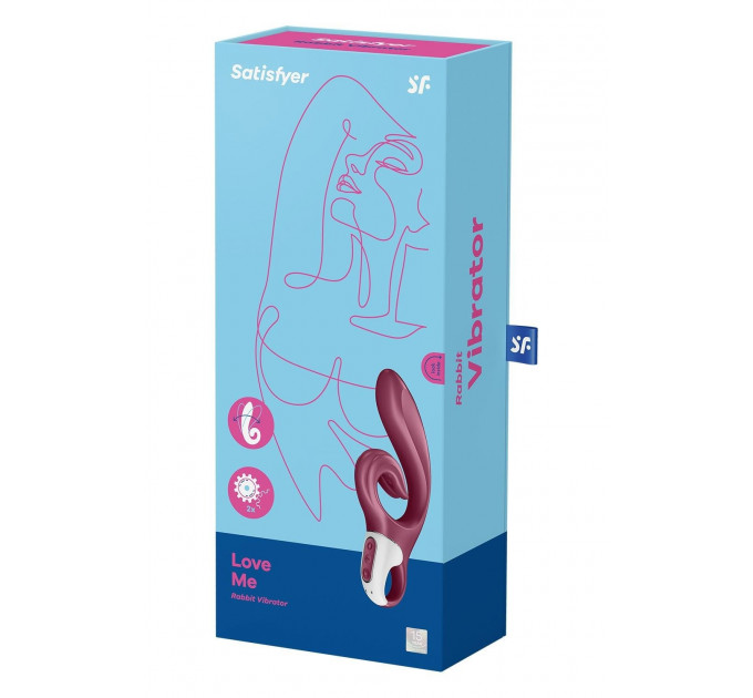 Стимулятор точки G и клитора Satisfyer Love me с вибрацией, бордовый