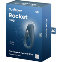 Эрекционное виброкольцо Satisfyer Rocket Ring синее