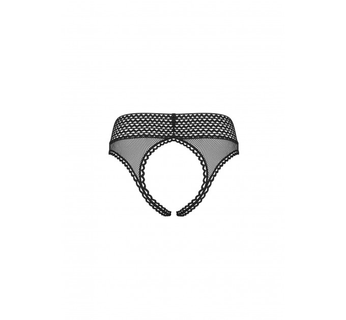 Трусики эротические с открытым доступом Obsessive Strapelie crotchless panties S/M