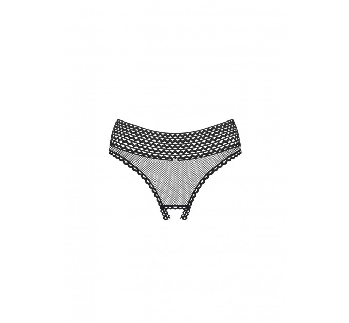 Трусики эротические с открытым доступом Obsessive Strapelie crotchless panties S/M