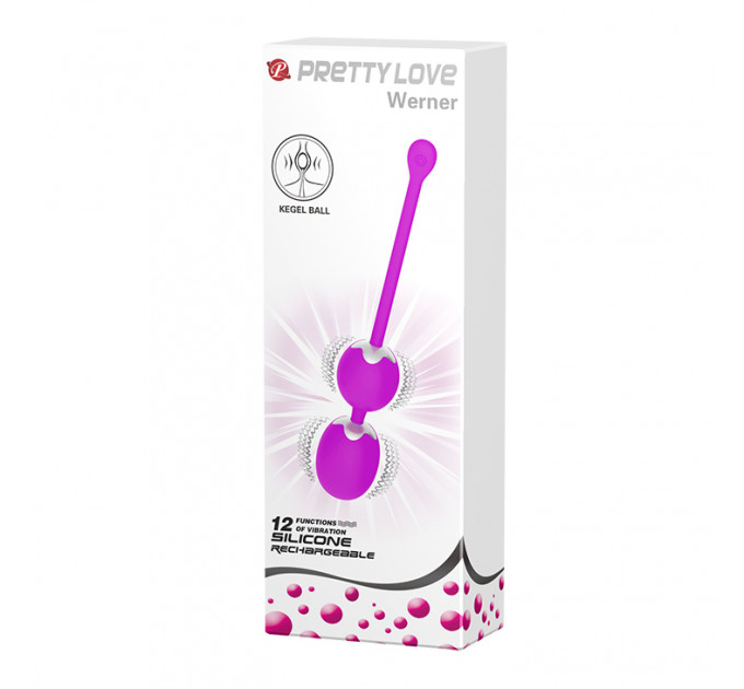 Вагінальні кульки з вібрацією PRETTY LOVE фіолетові, 20.5 х 9 х 3.4 см