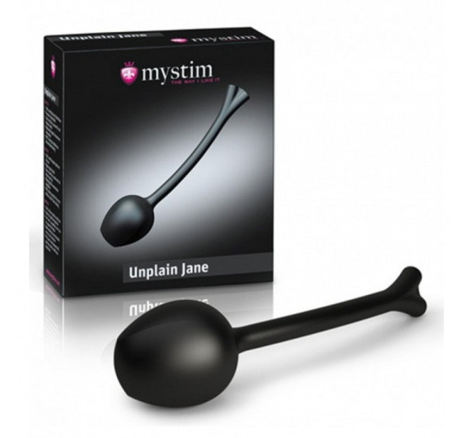 Вагинальный шарик Geisha Ball от Mystim с электростимуляции, черный, 14.3 см х 3.3 см