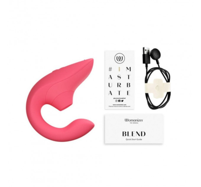 Стимулятор точки G и клитора Womanizer Blend Rose вакуум и вибрация, нежно-розовый