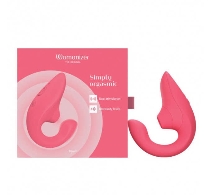 Стимулятор точки G и клитора Womanizer Blend Rose вакуум и вибрация, нежно-розовый