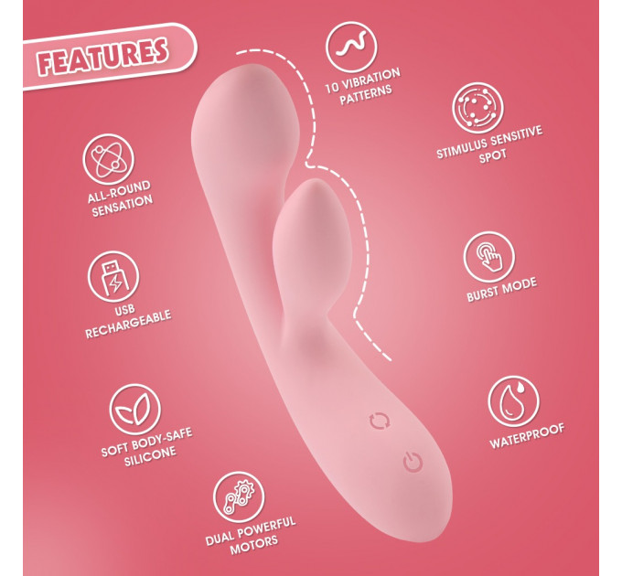 Вибратор-кролик для стимуляции точки G Chisa, розовый