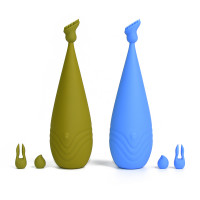 Вібростимулятор із різними насадками Sweet Em, зелений