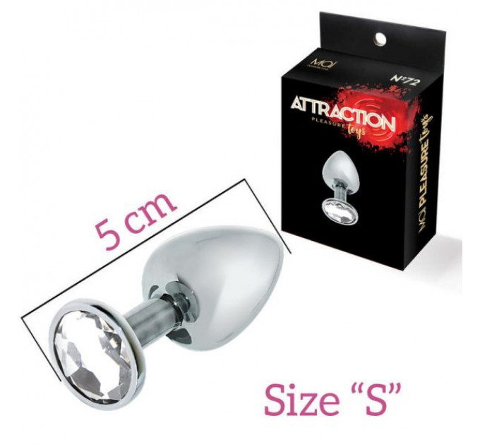 T370205 Анальная пробка с камнем MAI No.72 METAL PLUG WITH STONE S