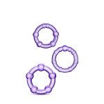 Набор эрекционных колец STAY HARD BEADED PURPLE
