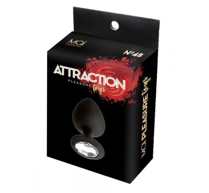 T370132 Анальная пробка 100% силикон с камнем MAI No.47 ANAL PLUG WITH STONE S