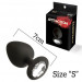T370132 Анальная пробка 100% силикон с камнем MAI No.47 ANAL PLUG WITH STONE S