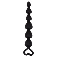 Анальна ялинка сердечка Chisa Black Mont Elite Lover's Beads 17см / 2,5 см