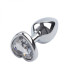 Анальная пробка Silver Metal Heart Diamond, S