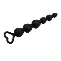 Анальна ялинка сердечка Chisa Black Mont Elite Lover's Beads 17см / 2,5 см