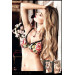 Бюстгалтер Black Underwire Bra Flower Pattern, 32C