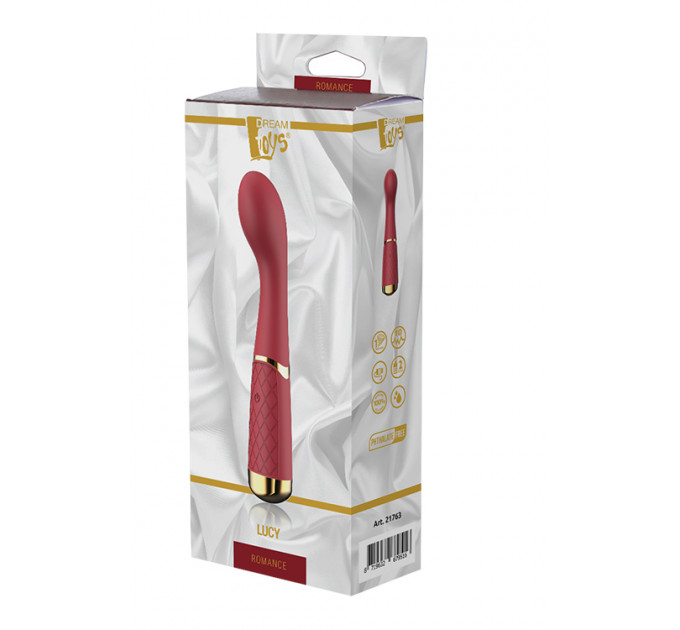 Вибратор для точки G Dream toys Romance Lucy, марсаловый, 19.5 х 3.8 см