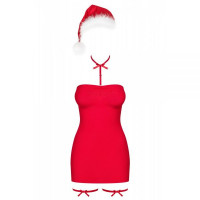 Комплект Obsessive Kissmas chemise Red® L/XL