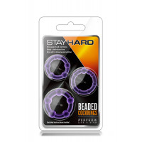 Набор эрекционных колец STAY HARD BEADED PURPLE