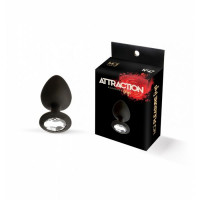 T370132 Анальная пробка 100% силикон с камнем MAI No.47 ANAL PLUG WITH STONE S