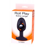 Анальна пробка із внутрішньою кулькою ROLL PLAY EXTRA LARGE BLACK