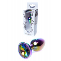 Анальна пробка с камнем Boss Series , Plug-Jewellery Multicolour PLUG- Clear