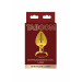 Анальная пробка металлическая золотистая L Butt Plug With Diamond Jewel Taboom