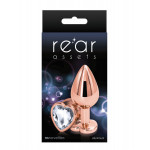 Анальная пробка NS Novelties REAR ASSETS ROSE GOLD HEART MEDIUM CLEAR