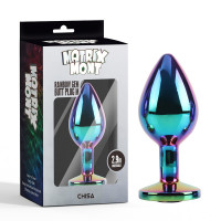Анальная пробка разноцветная CHISA MATRIX MONT с разноцветным камнем, размер M Анальная пробка разноцветная CHISA MATRIX MONT с разноцветным камнем, размер M