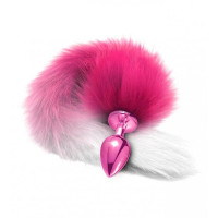 Анальная пробка с хвостом Global Novelties NIXIE METAL BUTT PLUG WITH OMBRE TAIL, PINK METALLIC Анальная пробка с хвостом Global Novelties NIXIE METAL BUTT PLUG WITH OMBRE TAIL, PINK METALLIC