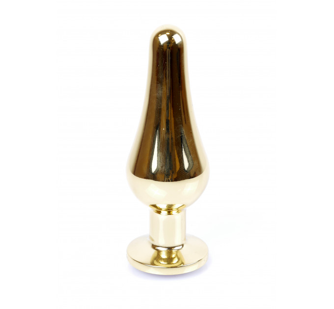 Анальна пробка з рожевим каменем Plug-Jewellery Gold BUTT PLUG-Pink