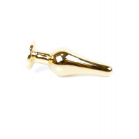 Анальна пробка з рожевим каменем Plug-Jewellery Gold BUTT PLUG-Pink