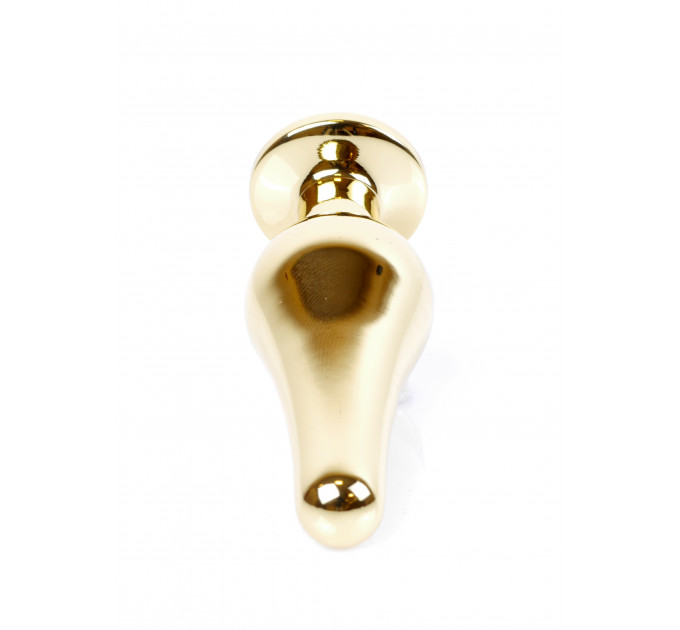 Анальна пробка з рожевим каменем Plug-Jewellery Gold BUTT PLUG-Pink