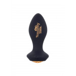 Анальная пробка с вибрацией Naughty Bits CalExotics, с кристаллом, силиконовая, черная, 10.7 х 3.2