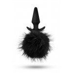 Анальная пробка, заячий хвостик, черный ANAL ADVENTURES PLATINUM RABBIT TAIL PLUG