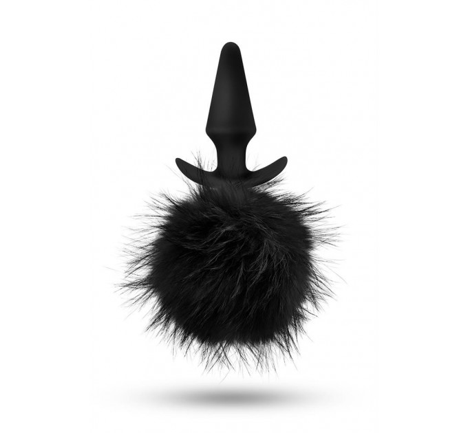 Анальная пробка, заячий хвостик, черный ANAL ADVENTURES PLATINUM RABBIT TAIL PLUG