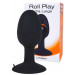 Анальная пробка с внутренним шариком ROLL PLAY EXTRA LARGE BLACK