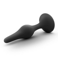 Анальный плаг Anal Adventures Platinum Silicone черный, 10.8 х 2.5 см