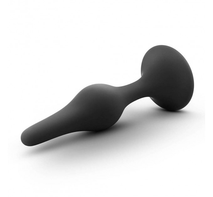 Анальный плаг Anal Adventures Platinum Silicone черный, 10.8 х 2.5 см