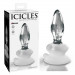Анальный плаг стеклянный Pipedream Icicles No. 91 на силиконовой присоске, прозрачный