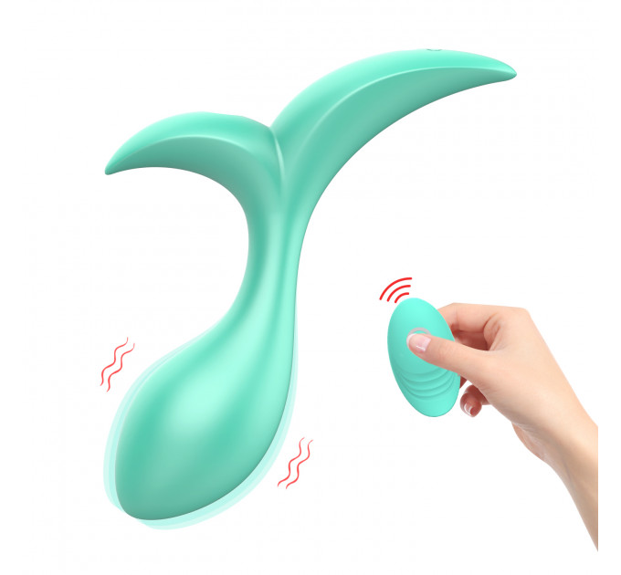 Анальний вібратор Every Night Toys Sally з дистанційним керуванням, бірюзовий, 10 режимів вібрації