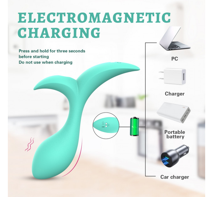 Анальний вібратор Every Night Toys Sally з дистанційним керуванням, бірюзовий, 10 режимів вібрації