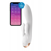 Двойной смарт вибратор SATISFYER DOUBLE FLEX белый