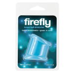 Эрекционная насадка на пенис NS Novelties Firefly светящяяся в темноте, голубая