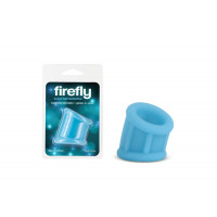 Ерекційна насадка на пеніс NS Novelties Firefly, що світиться в темряві, блакитна
