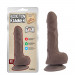 Фаломітатор реалістичний із мошонкою Chisa T-skin ReaL Addiction Rammer коричневий, 19 см.
