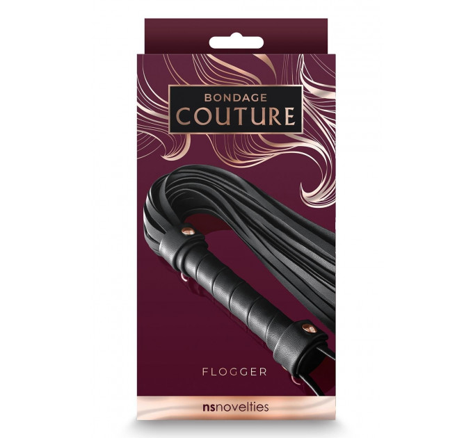 Флоггер NS Novelties BONDAGE COUTURE FLOGGER BLACK